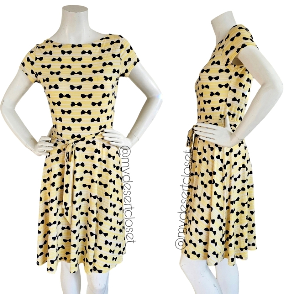 3 for 30! SALE Leota Ladies Dress Jersey Yellow Belted Flowy
